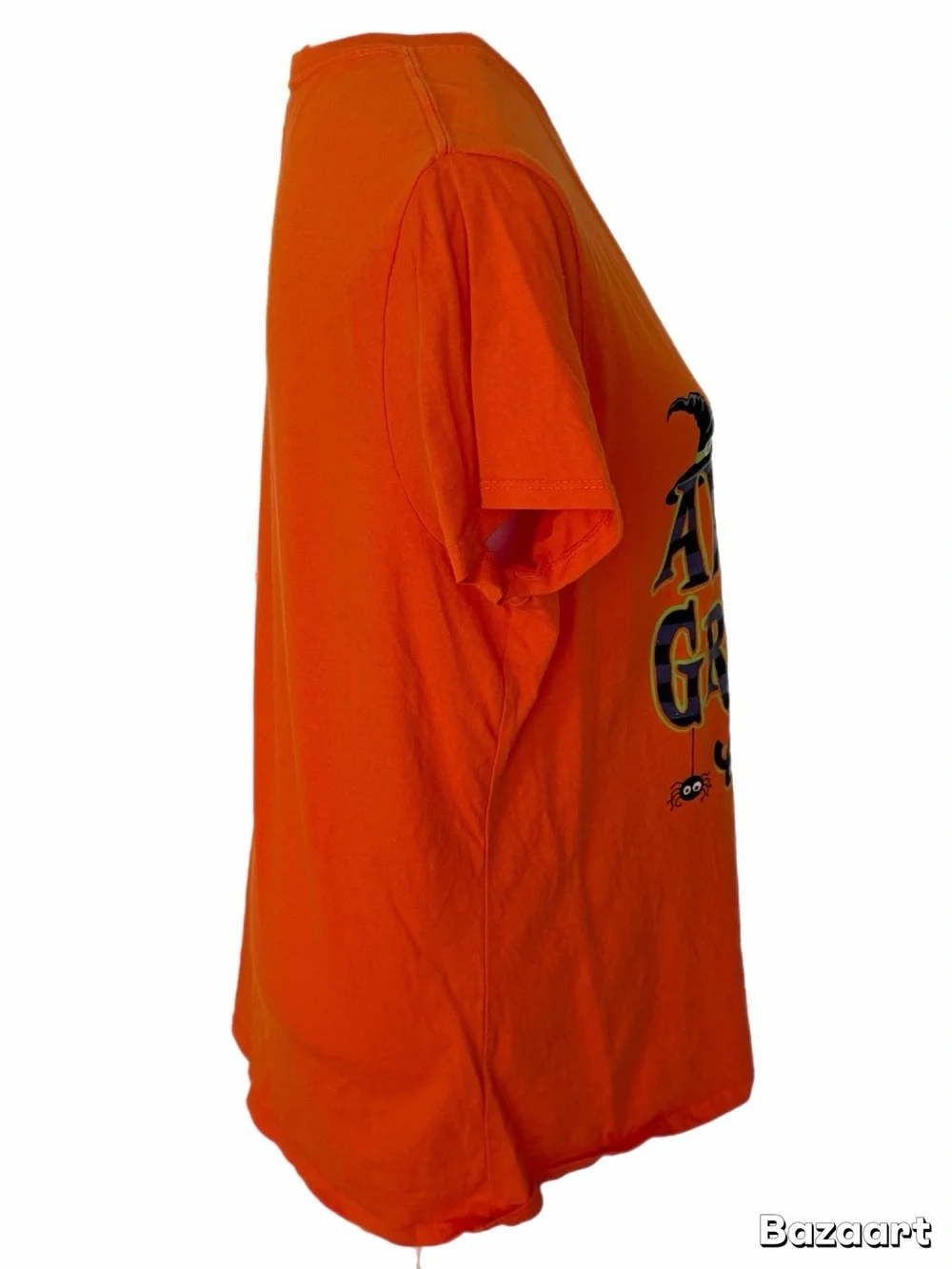 Women’s XL Halloween Awesome Grandma Costume Graphic V-Neck Orange Tee